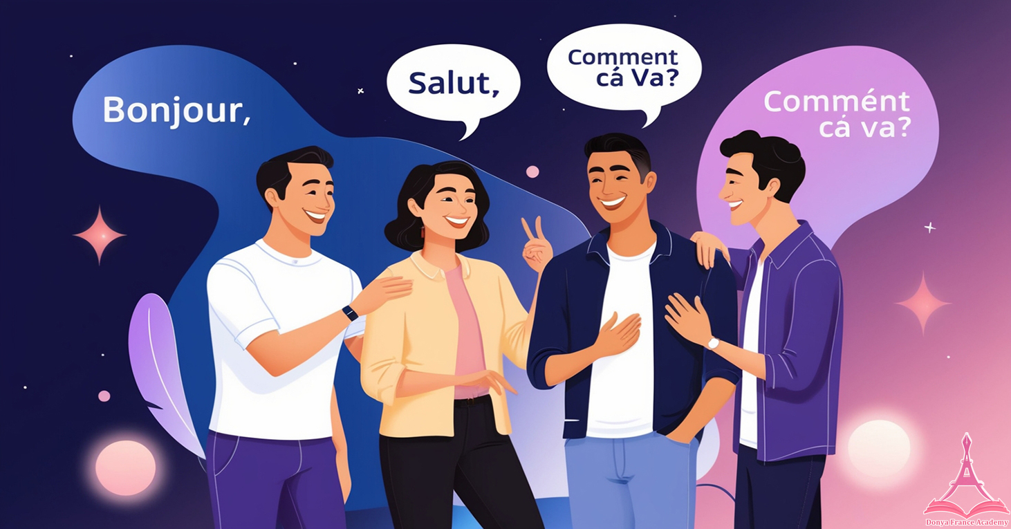 سلام و احوالپرسی به زبان فرانسه با تلفظ